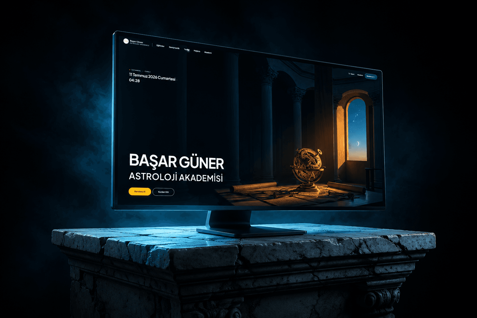 Başar Güner Astroloji Akademisi web sitesi önizlemesi